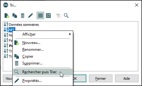 Rechercher puis trier